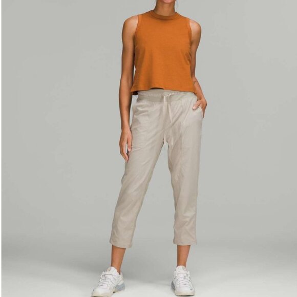 lululemon athletica Pants - Lululemon 2022 Dance Studio Mid-Rise Crop 25" Raw Linen 14